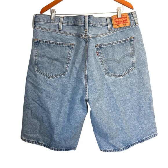 Levis Mens 469 Loose Fit Denim Jean Shorts W42 Light Wash Casual Summer Wear - Picture 2 of 5